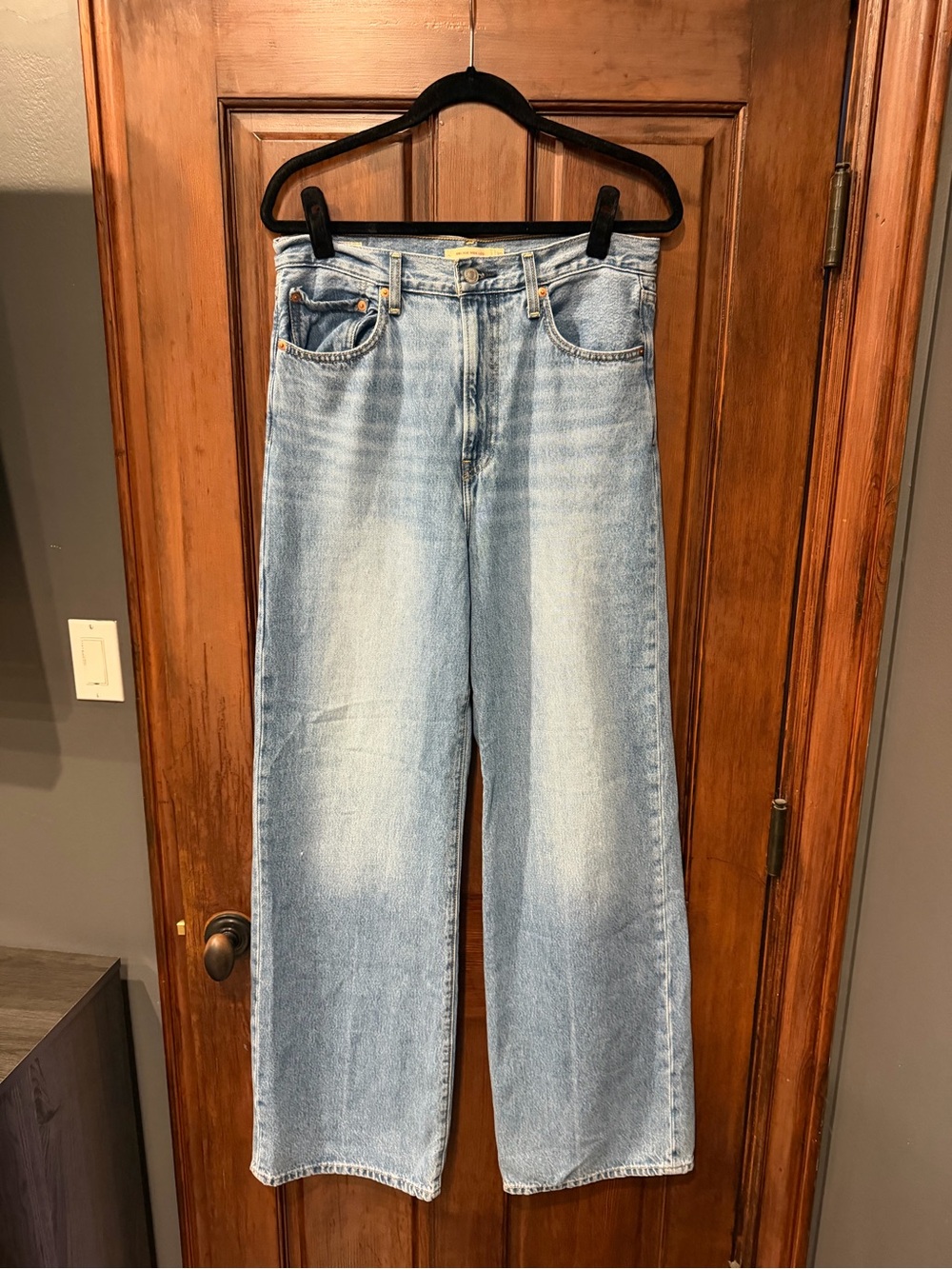 Levi's Light Blue High-Rise Wide Leg Jeans